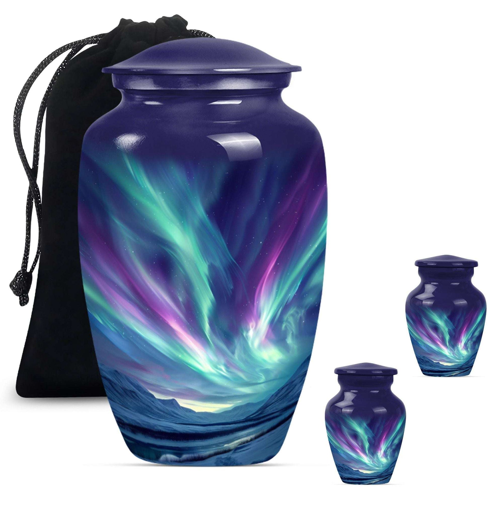Northern Lights Funeral Urns For Ashes - Cremation Urn For Human