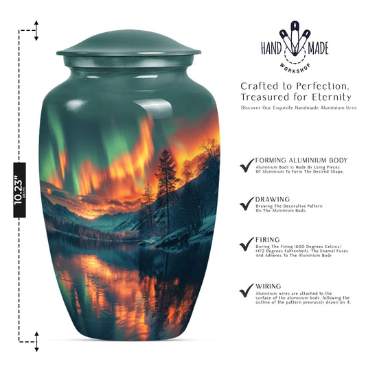 Classic 10 inch northern lights urn.