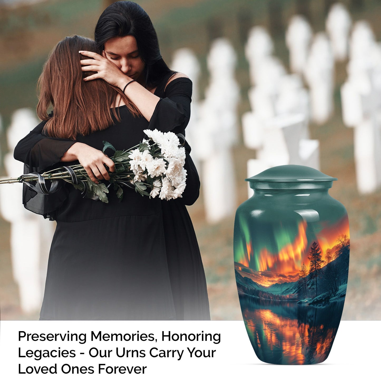 Classic 10 inch northern lights urn.