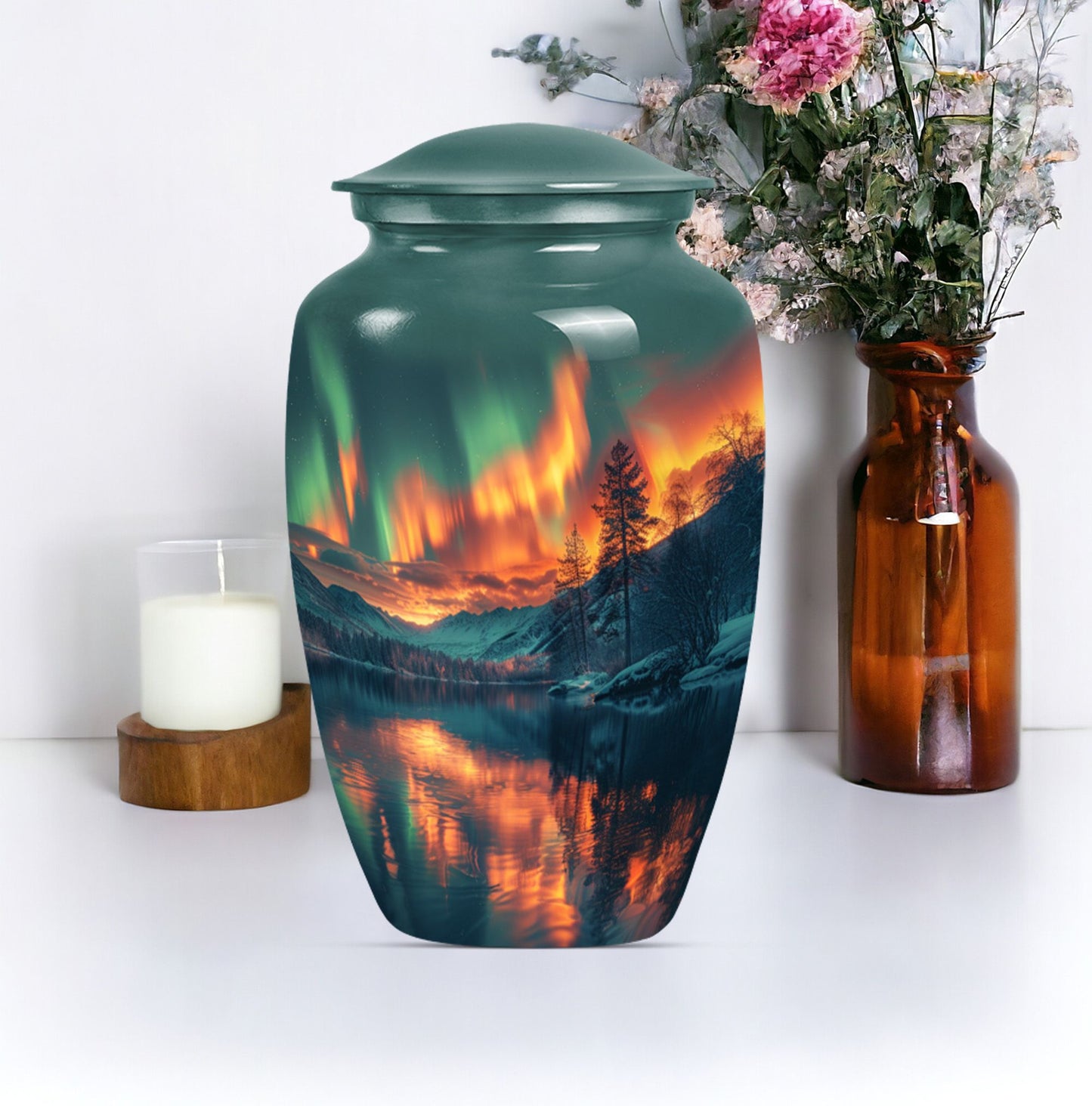 Classic 10 inch northern lights urn.