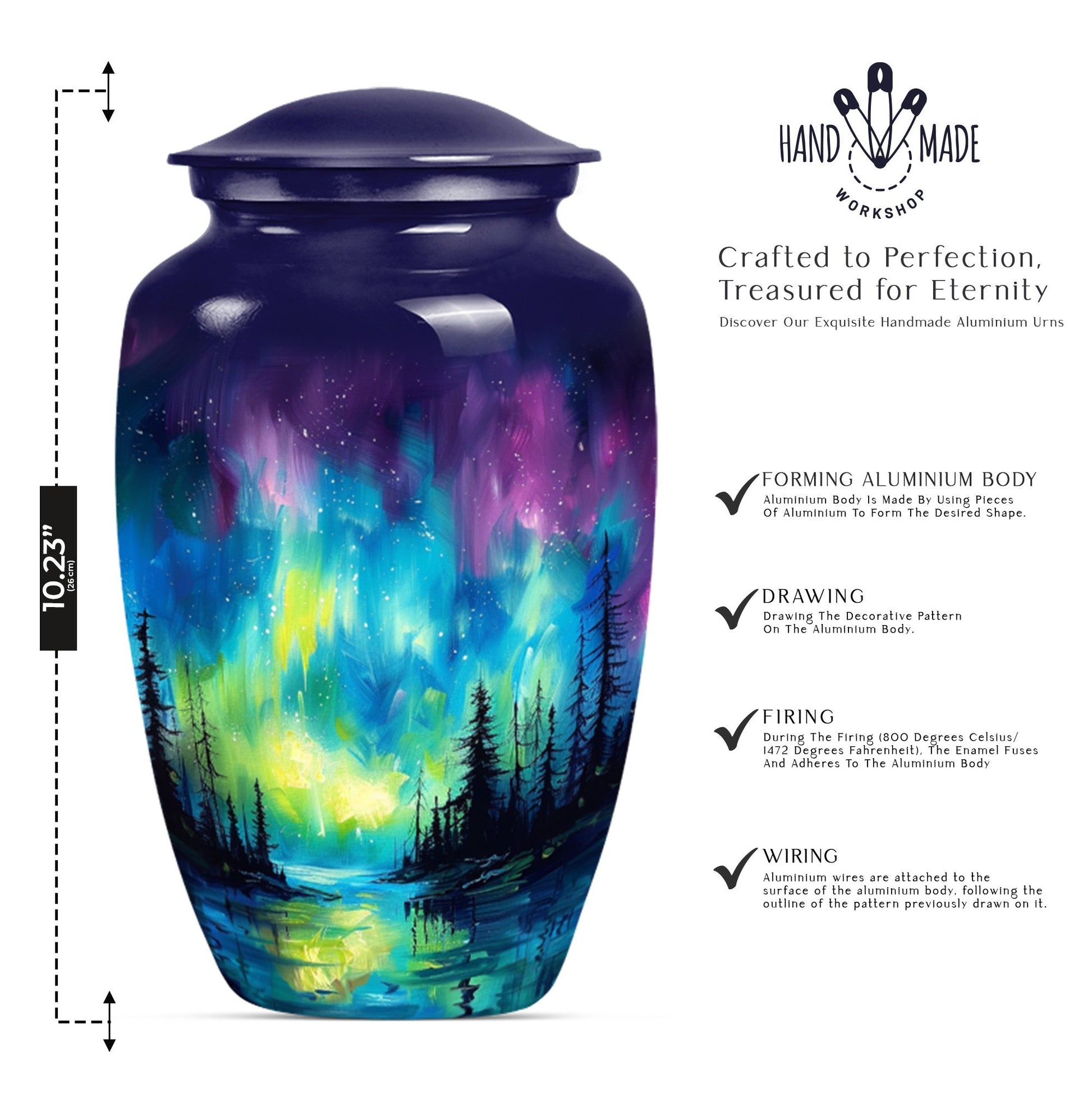 northern lights urn for adult ashes