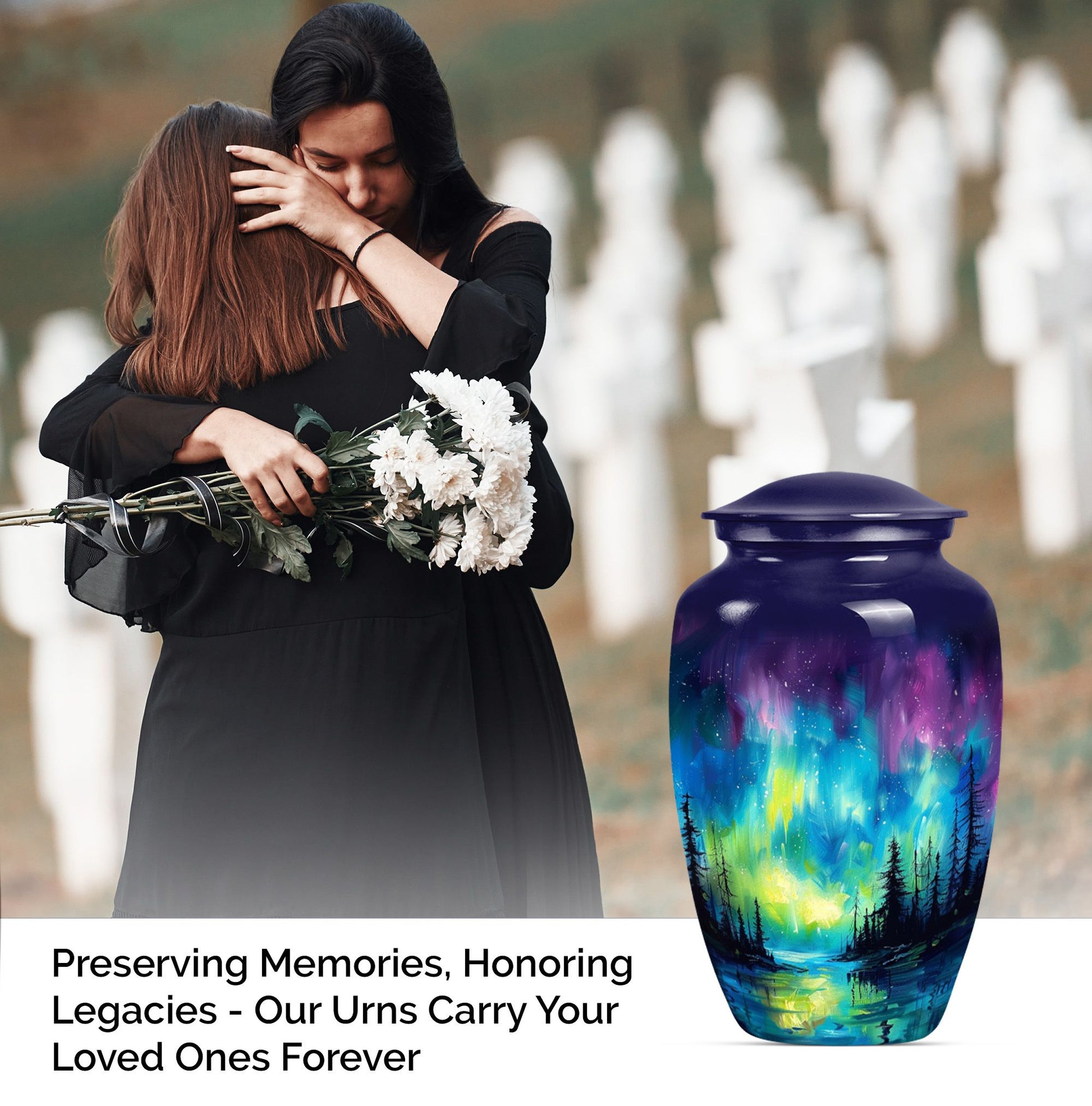 northern lights urn for adult ashes