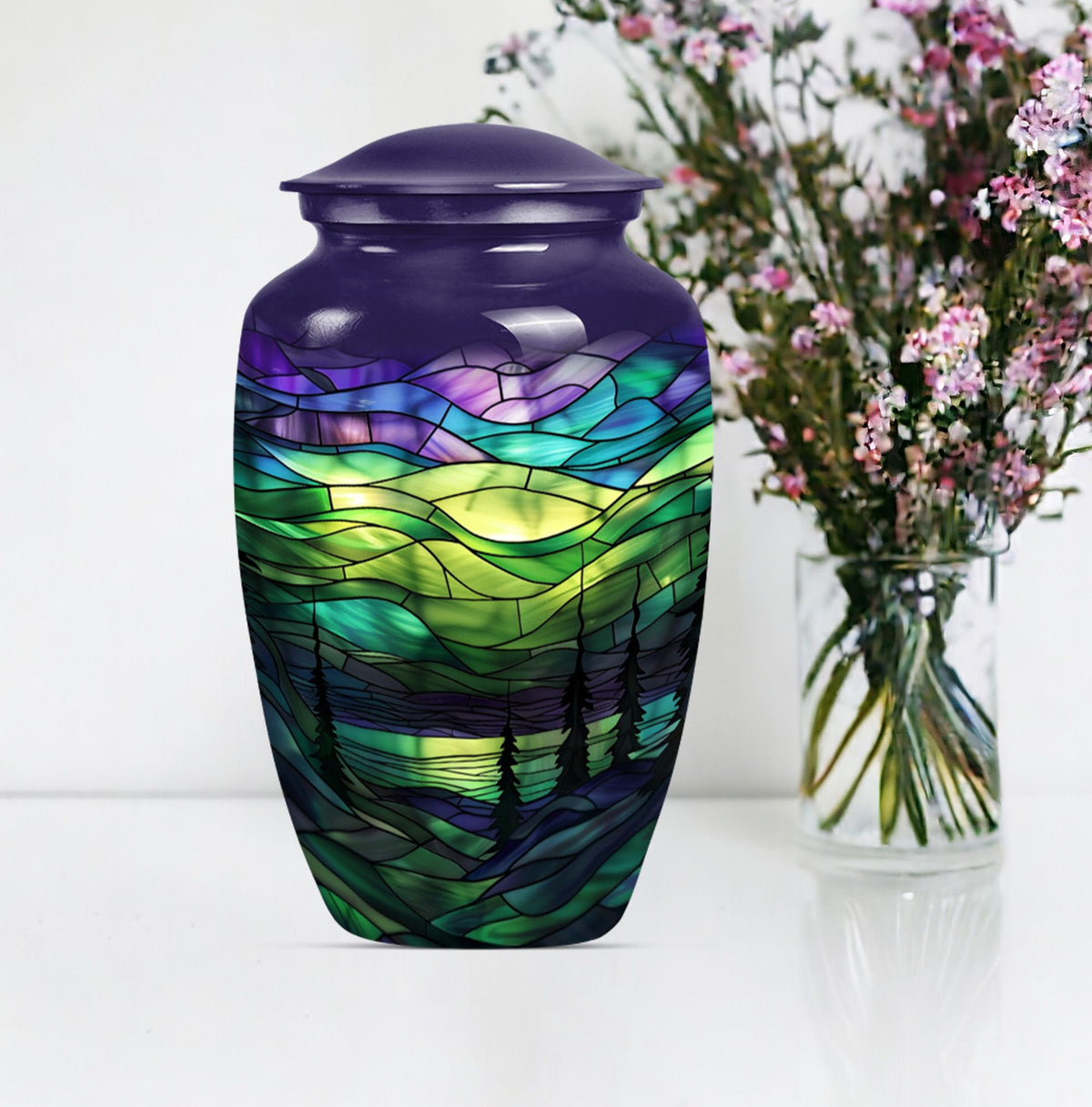 stained glass urn for adult female ashes