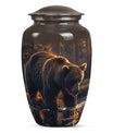 10 inch Classic Bear Urn in Purple Meadow design