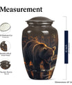 10 inch Classic Bear Urn in Purple Meadow design