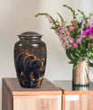 10 inch Classic Bear Urn in Purple Meadow design