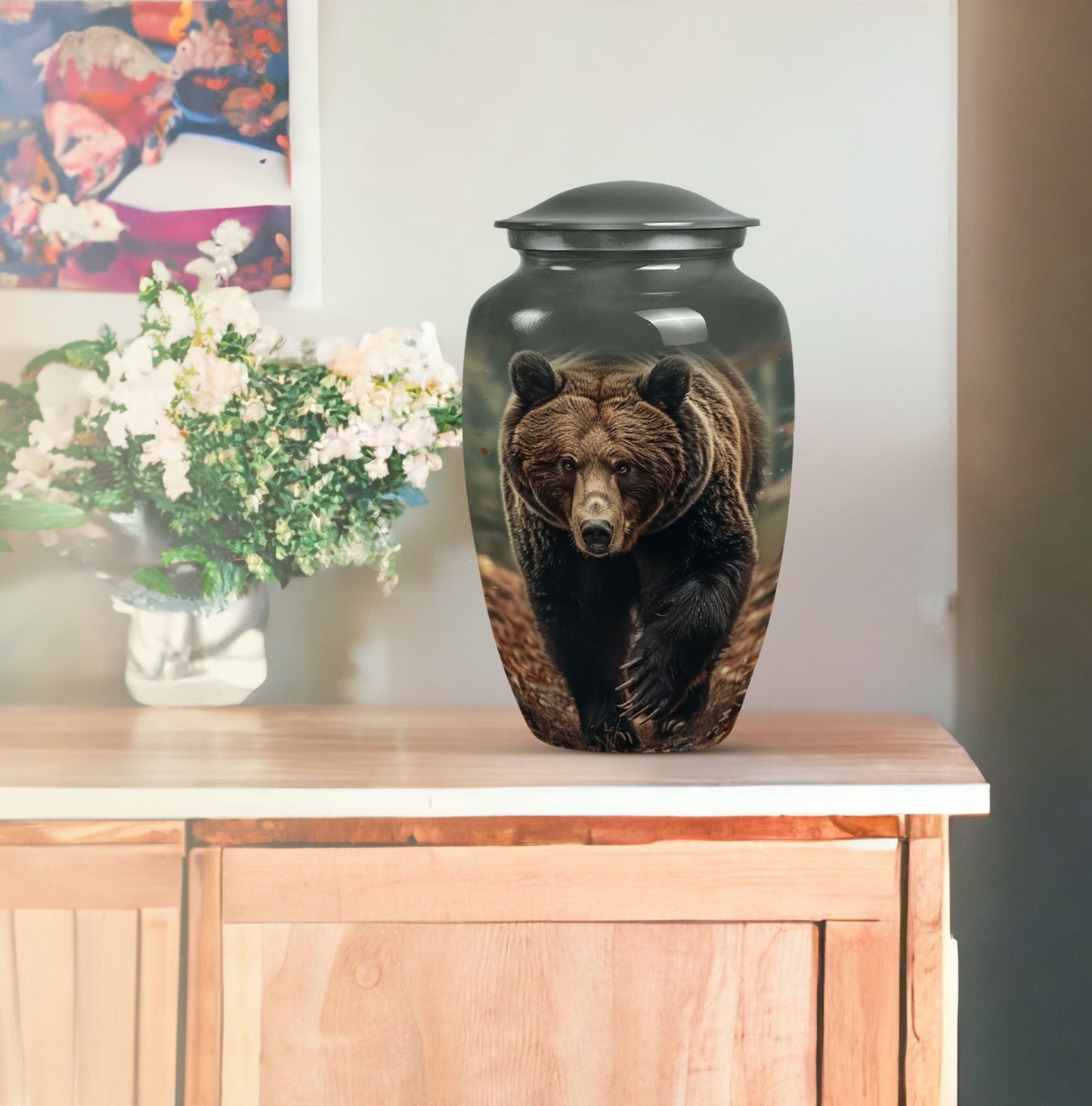  Bear Urn in Purple Meadow 
