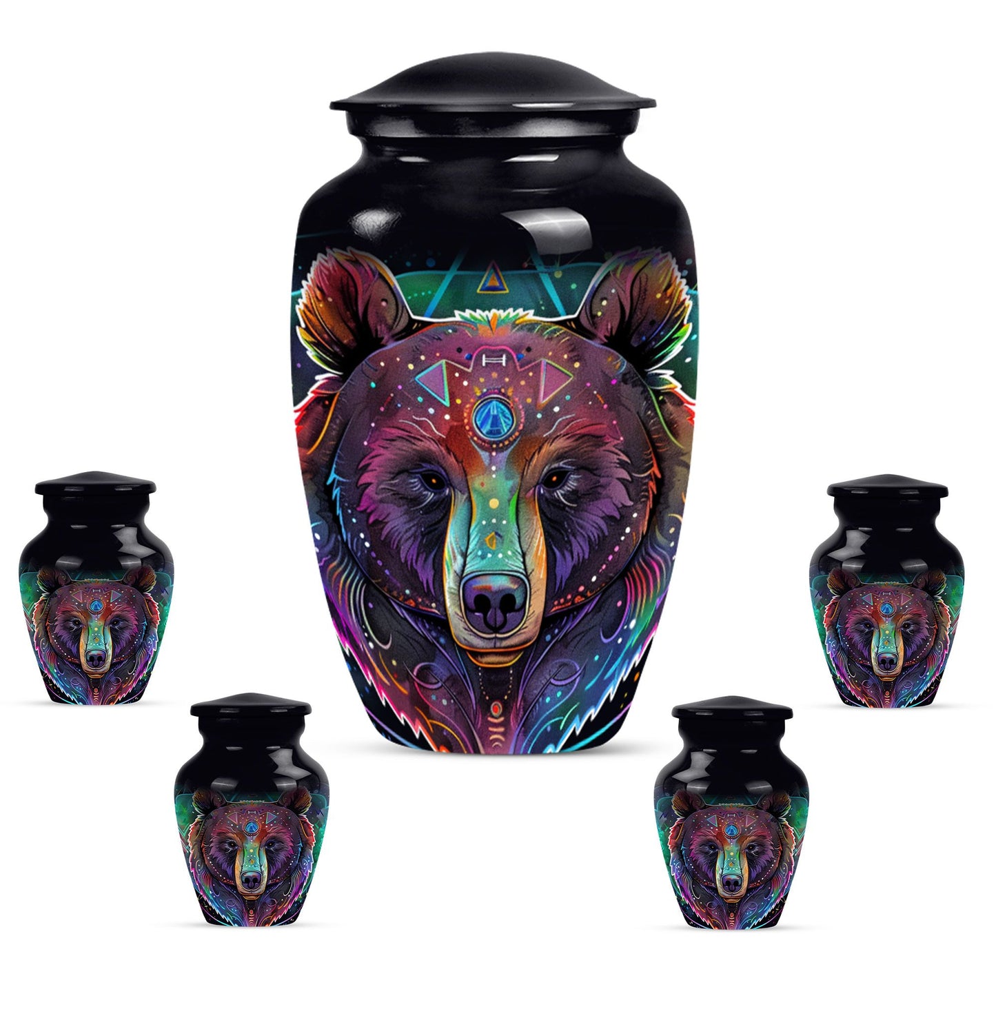 Purple Meadow Bear Urn, 