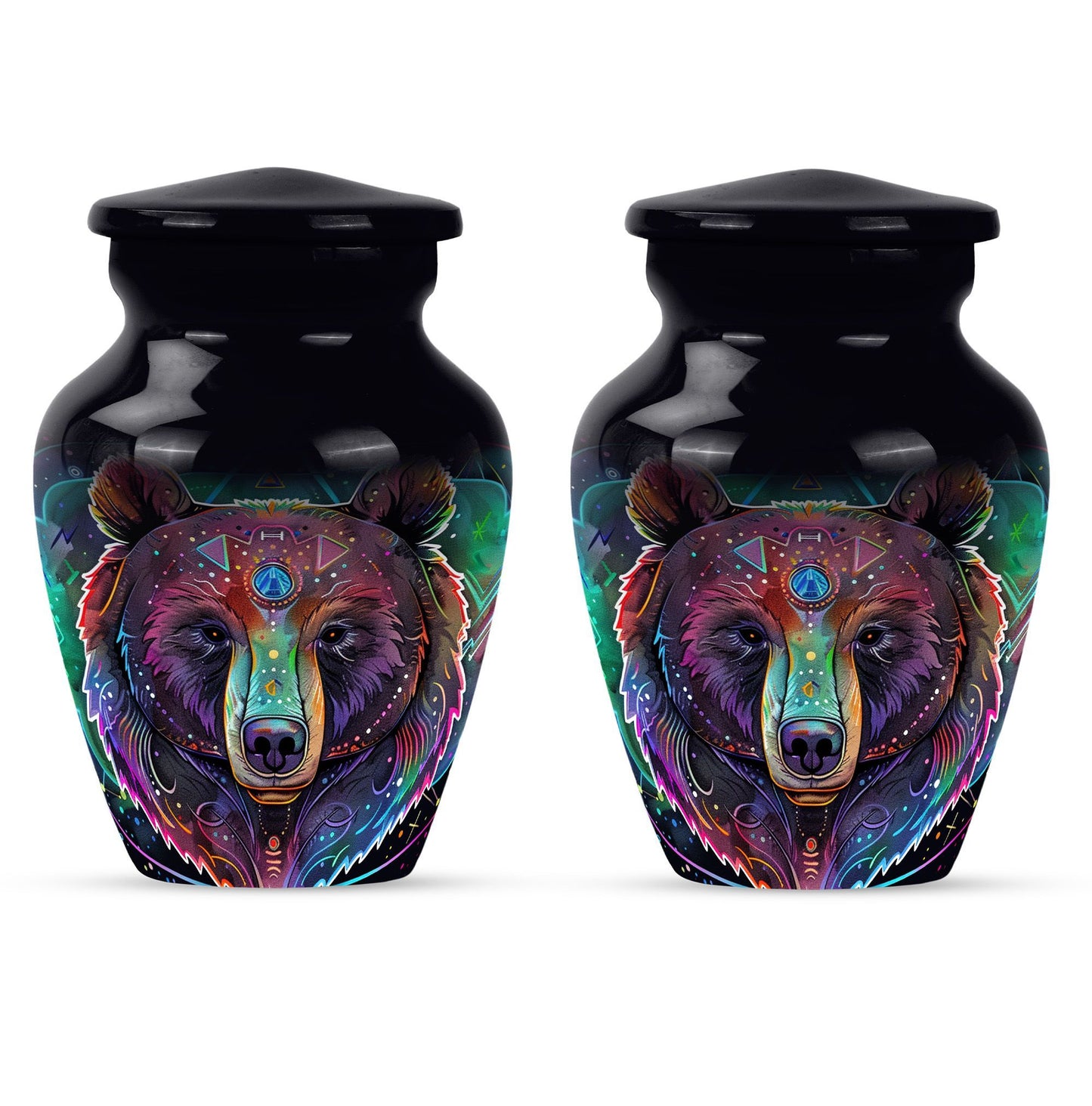 Purple Meadow Bear Urn, 
