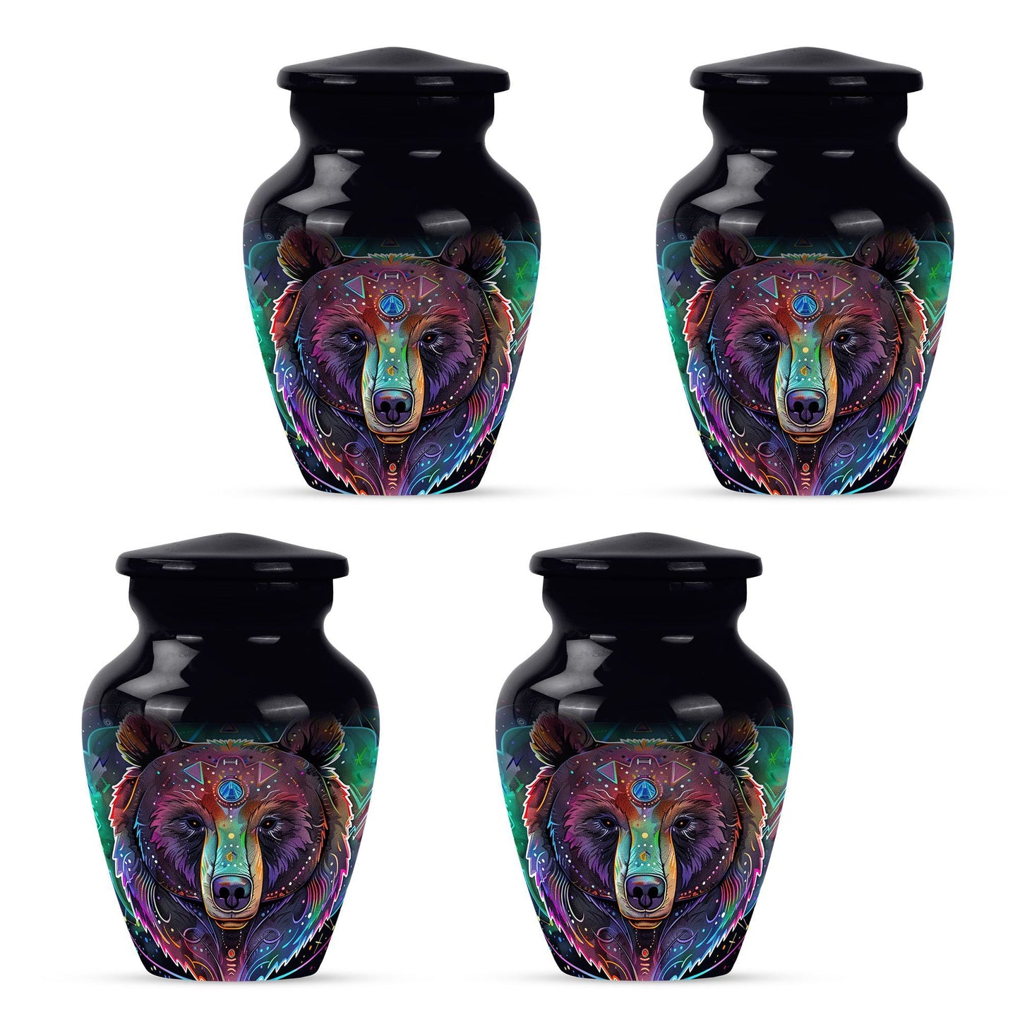 Purple Meadow Bear Urn, 
