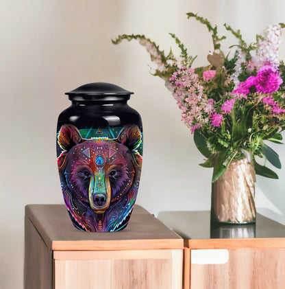 Purple Meadow Bear Urn, 