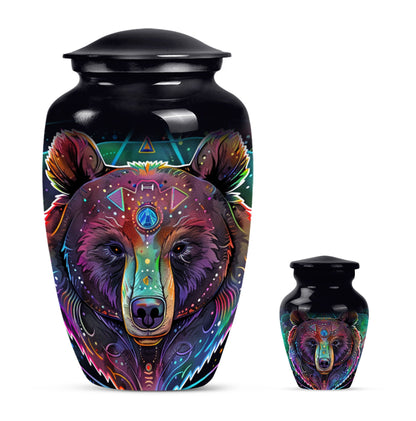 Purple Meadow Bear Urn, 