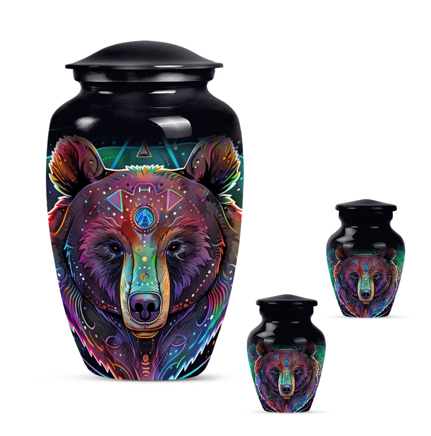Purple Meadow Bear Urn, 
