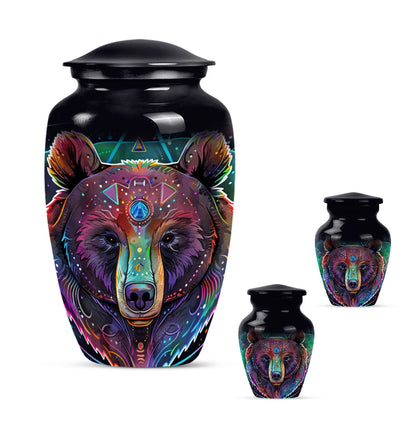 Purple Meadow Bear Urn, 