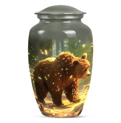 Personalized Bear Cremation Urn for Human Ashes - 10-inch, 200 cu in - Yatskia