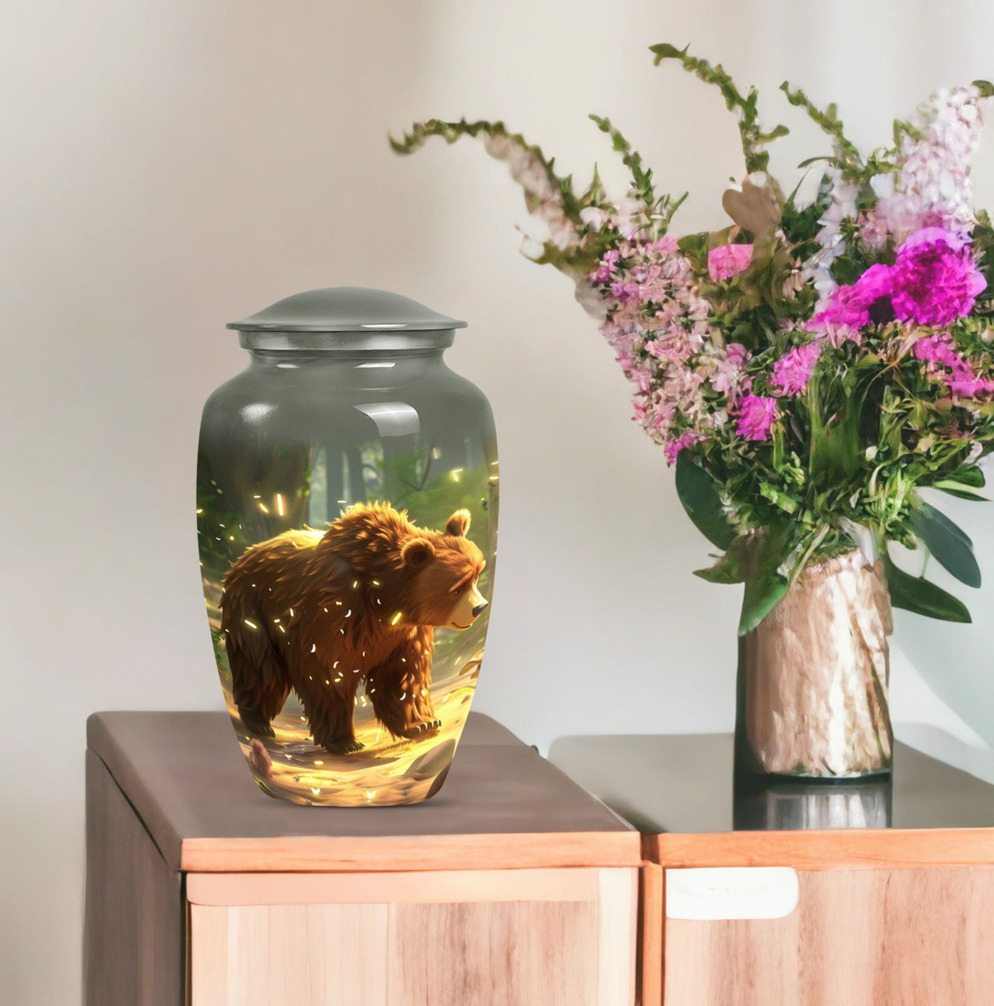 Bear Urn for ashes remains.