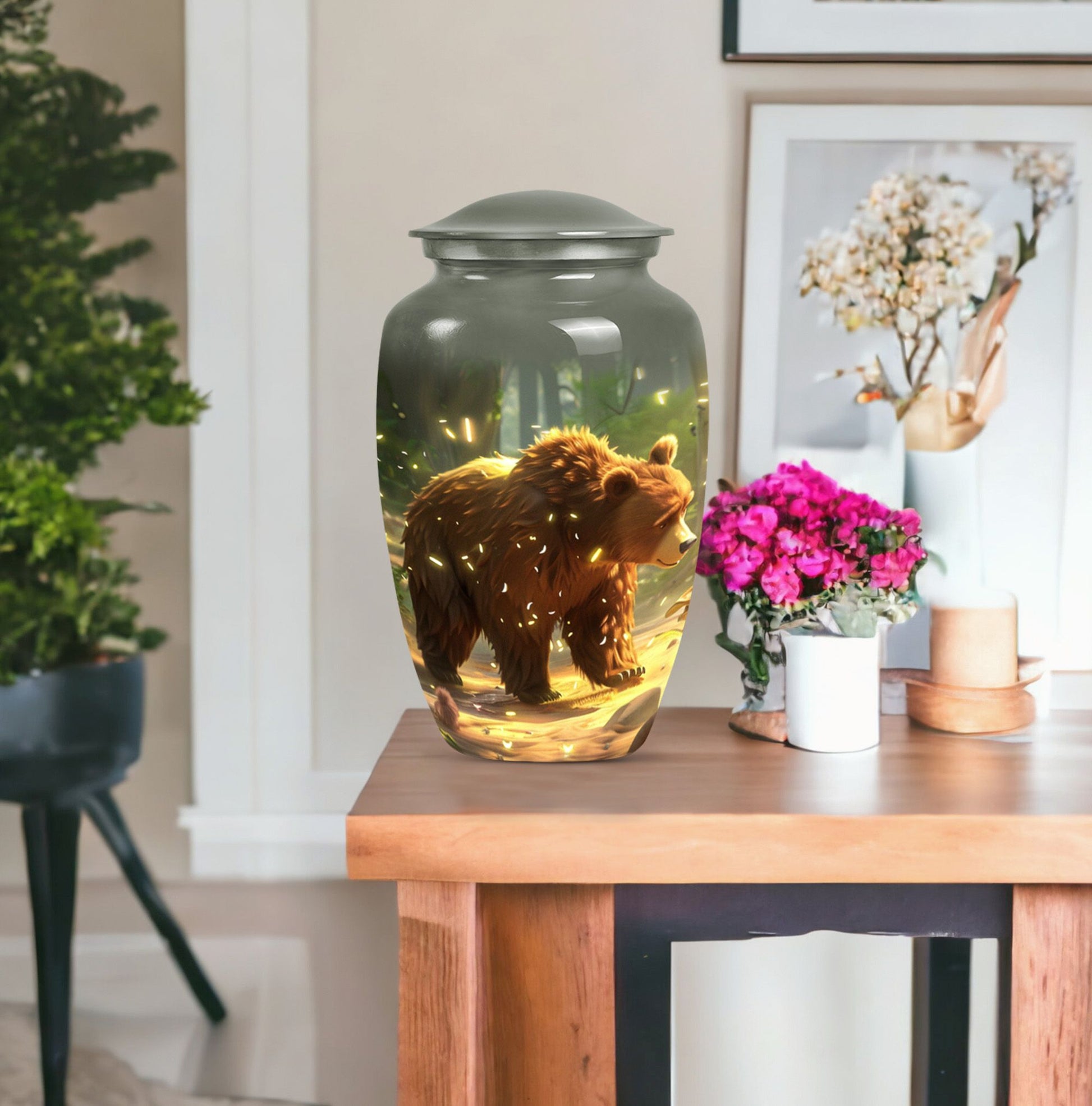 Bear Urn for ashes remains.