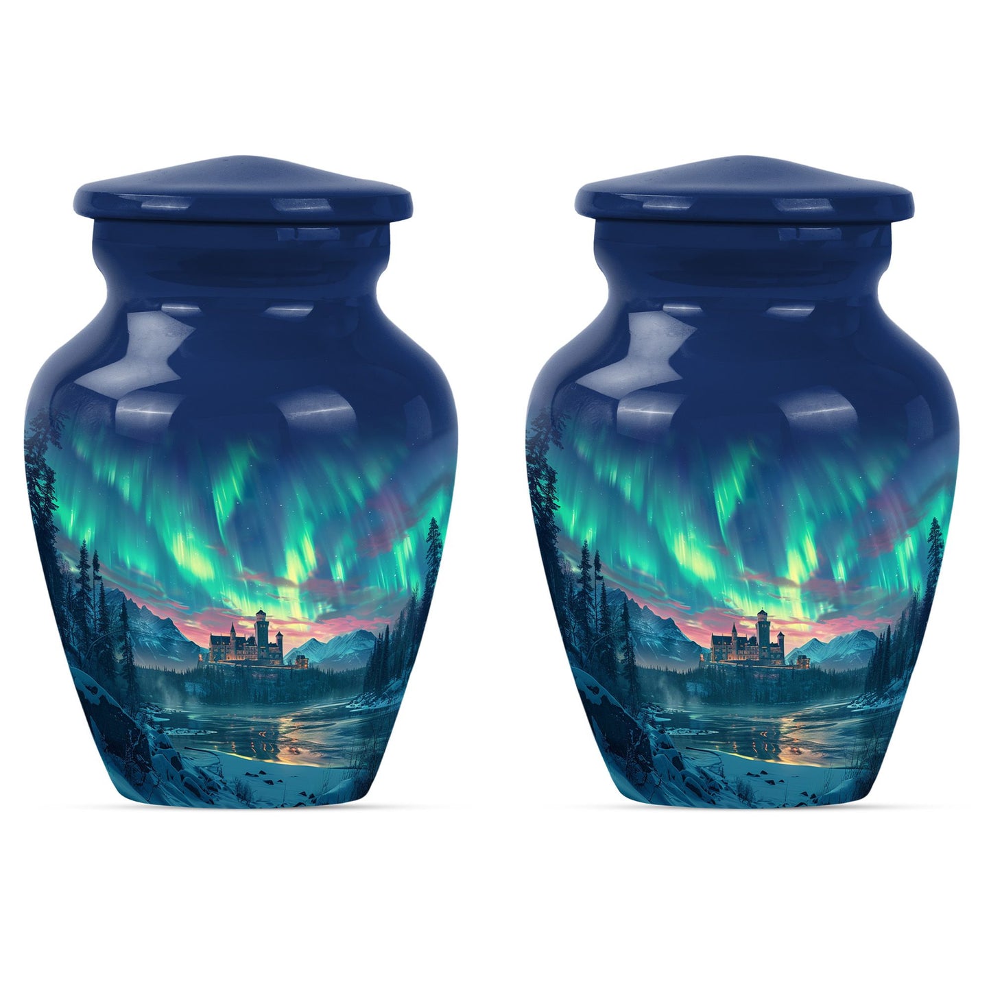 Personalized Galaxy Cremation Urn for Human Ashes - 10-inch, 200 cu in - Yatskia