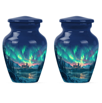 Personalized Galaxy Cremation Urn for Human Ashes - 10-inch, 200 cu in - Yatskia