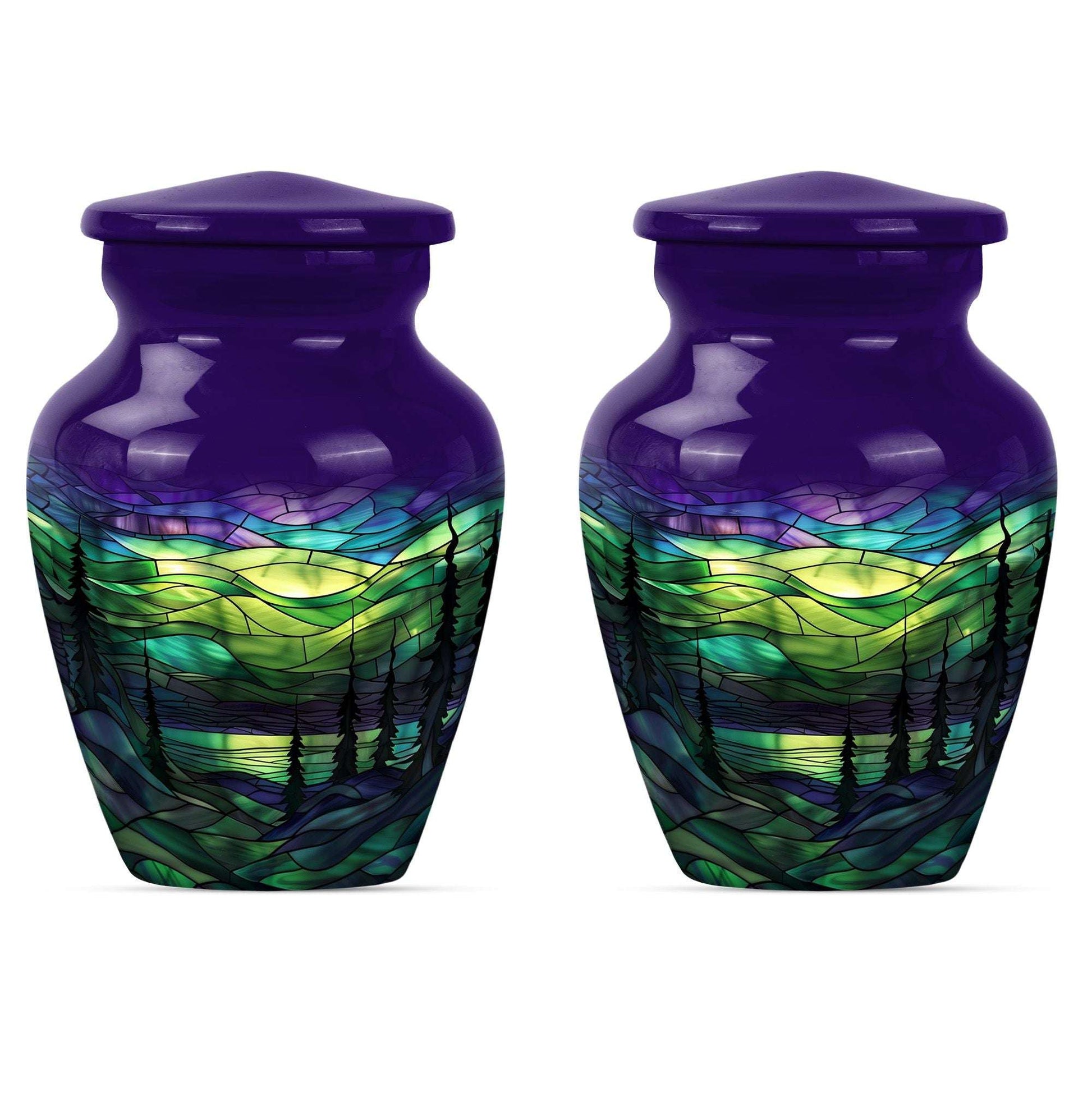 Northern Lights Urn For Human Ashes - Adult Urns For Men & Women