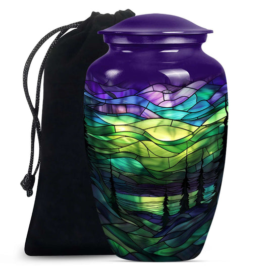 Northern Lights Urn For Human Ashes - Adult Urns For Men & Women