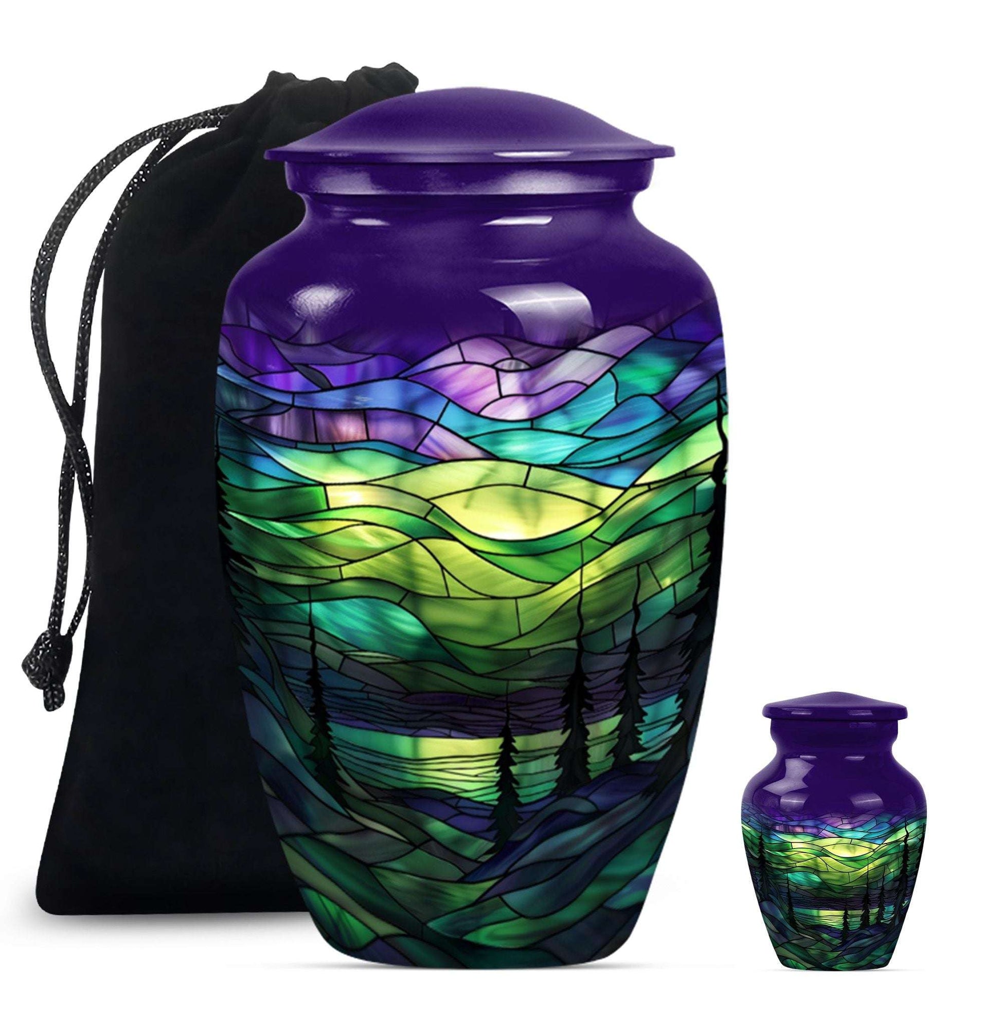 Northern Lights Urn For Human Ashes - Adult Urns For Men & Women