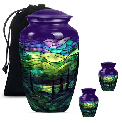 Northern Lights Urn For Human Ashes - Adult Urns For Men & Women