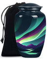 Northern Lights Funeral Urns - Large Decorative Urn For Male & Female