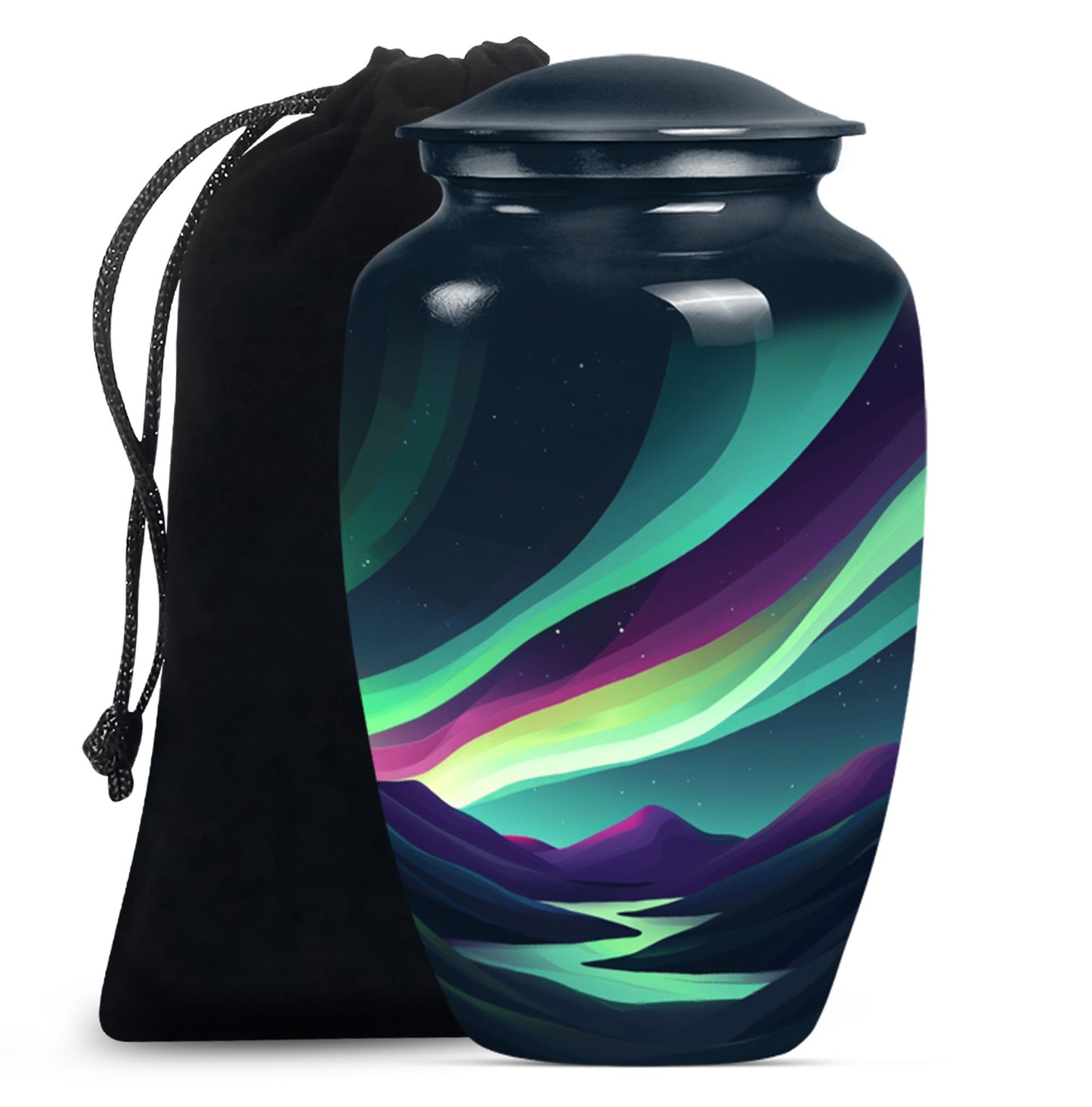 Personalized Galaxy Cremation Urn for Human Ashes - 10-inch, 200 cu in - Yatskia