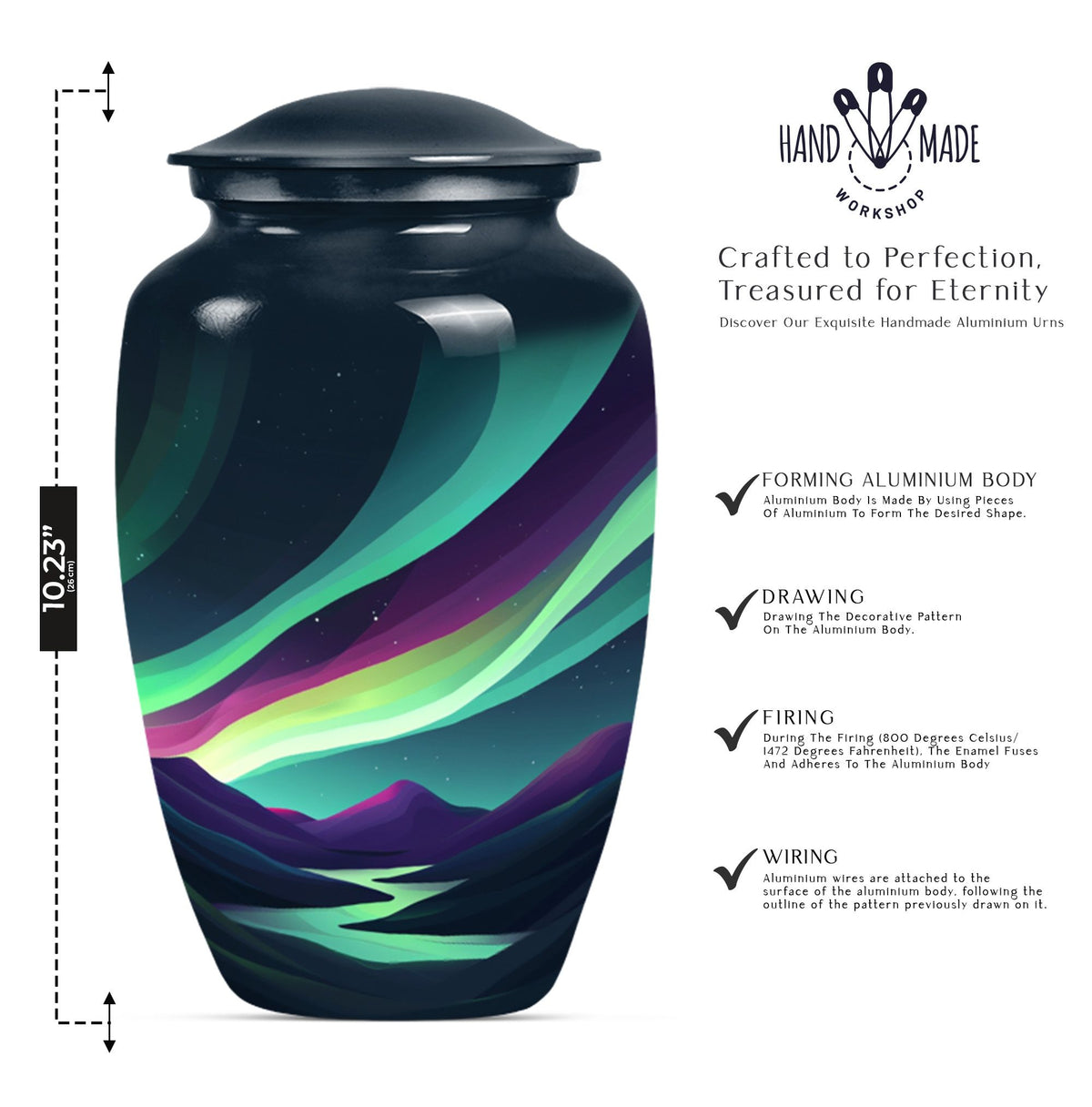 Classic 10-inch Northern Lights Urn.