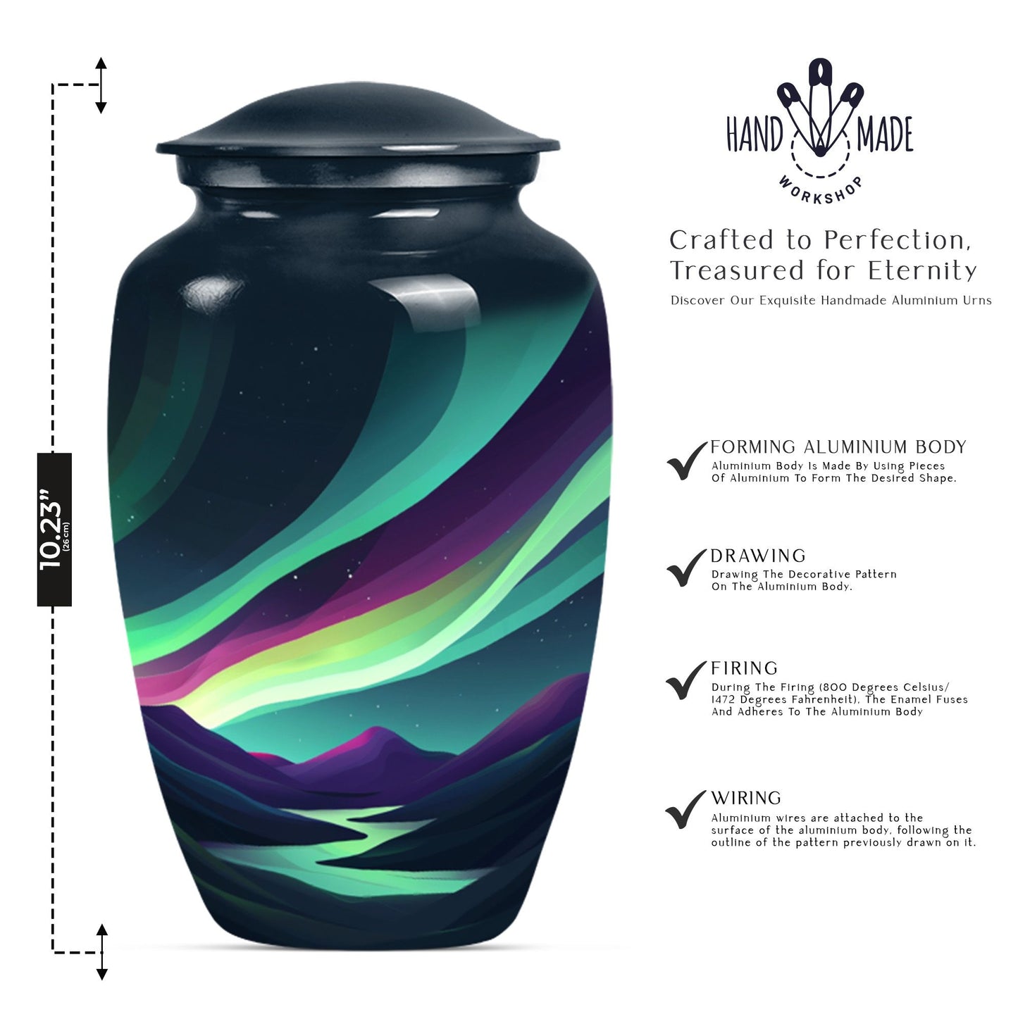 Classic 10-inch Northern Lights Urn.