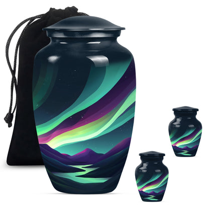 Personalized Galaxy Cremation Urn for Human Ashes - 10-inch, 200 cu in - Yatskia