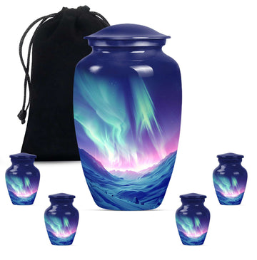 Large Urn With 4 Keepsake Urn