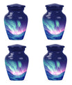 10-inch classic northern lights urn in purple meadow design 