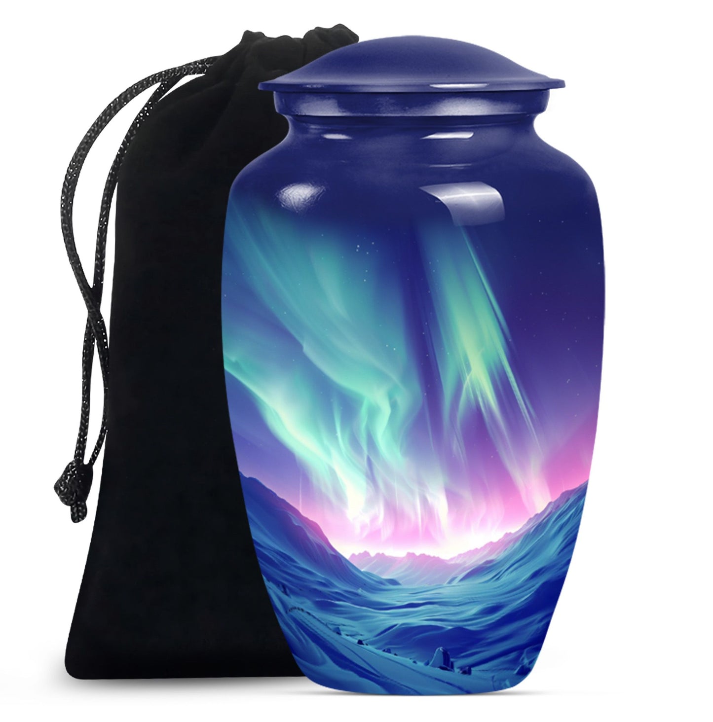 Personalized Galaxy Cremation Urn for Men & Women - 10-inch, 200 cu in - Yatskia