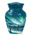 Northern Lights Large Urn For Ashes  - Cremation Urns For Man & Women