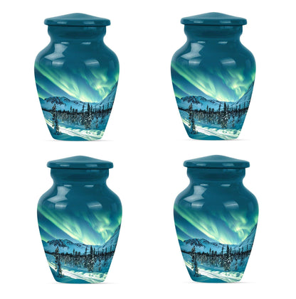 Northern Lights Large Urn For Ashes  - Cremation Urns For Man & Women