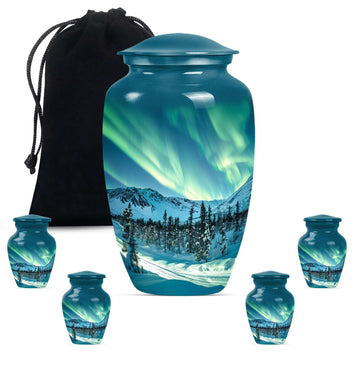 Large Urn With 4 Keepsake Urn