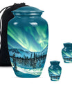 Northern Lights Large Urn For Ashes  - Cremation Urns For Man & Women