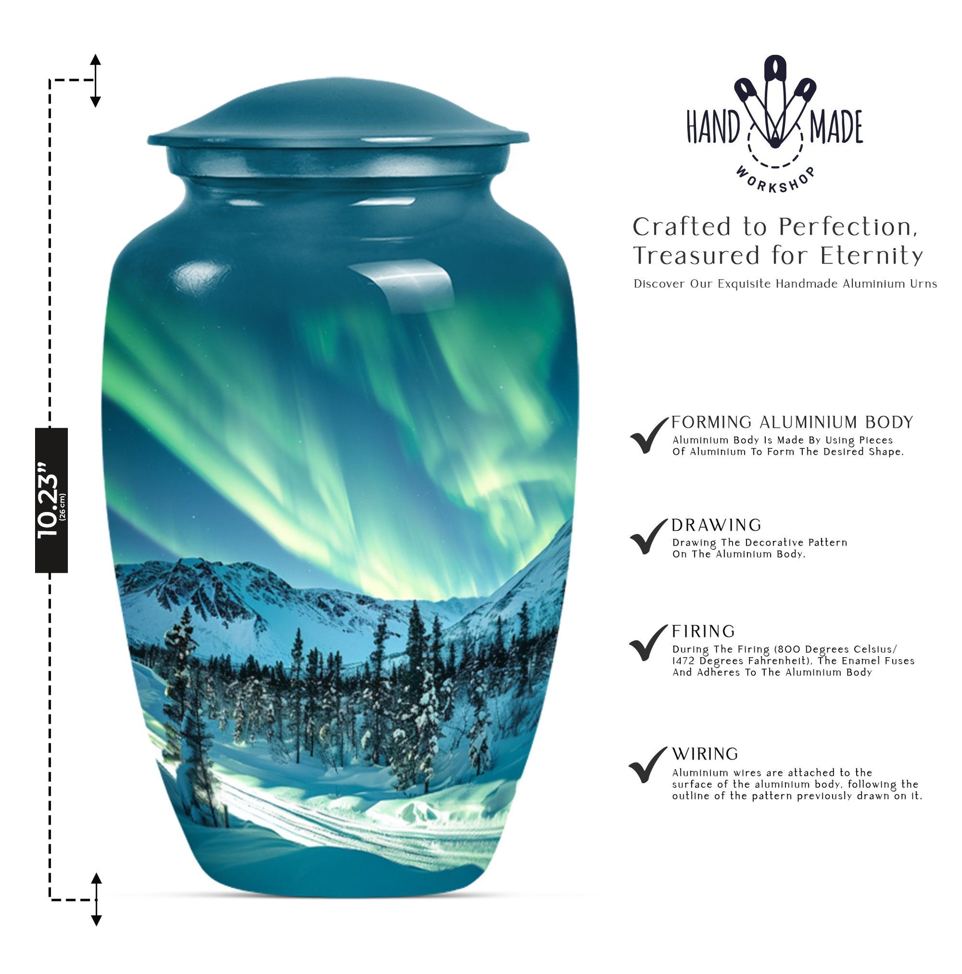 10 inch Classic Northern Lights Urn