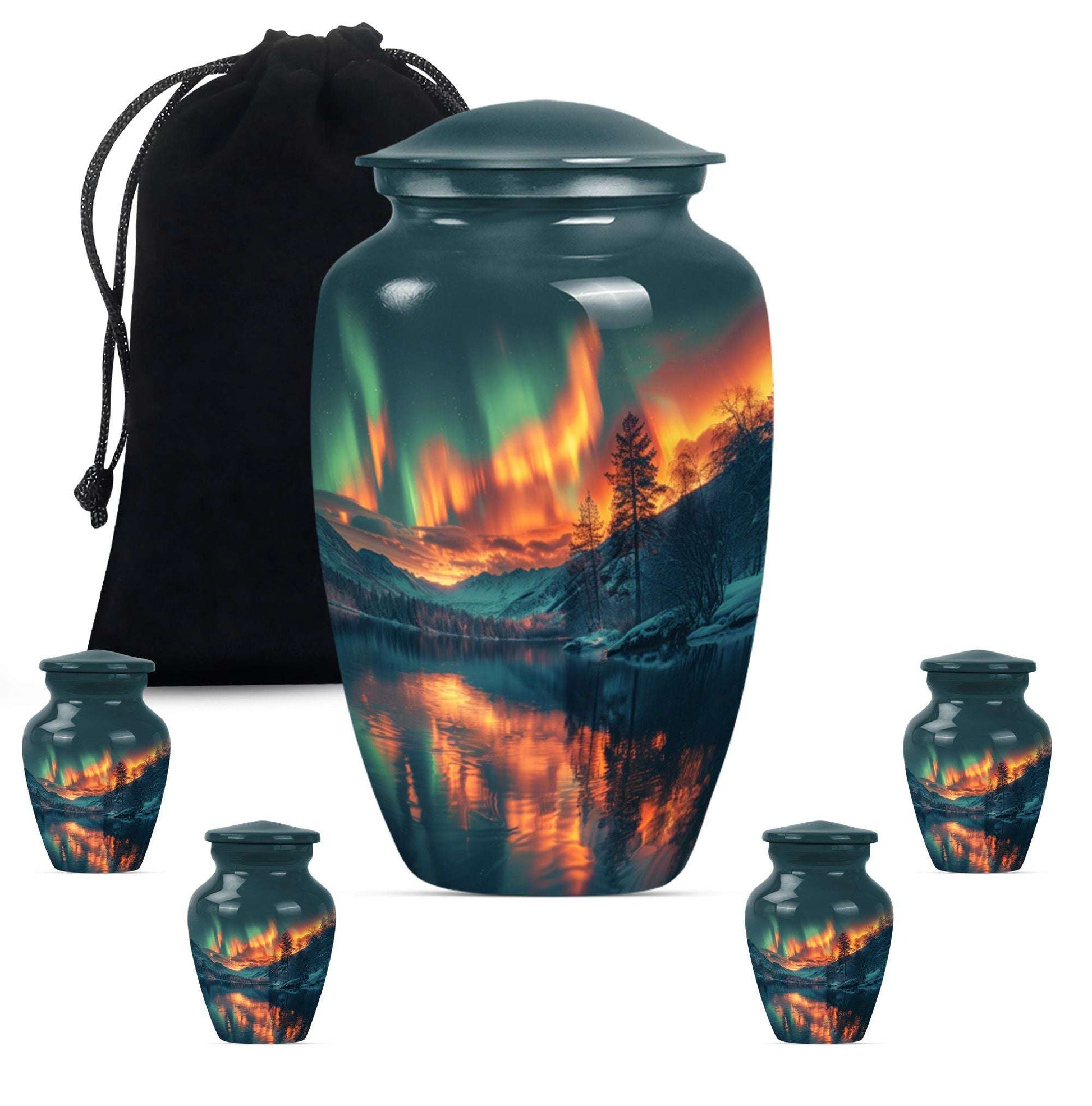 Northern Lights Cremation Keepsake Urns For Ashes - Cremation Urn Human