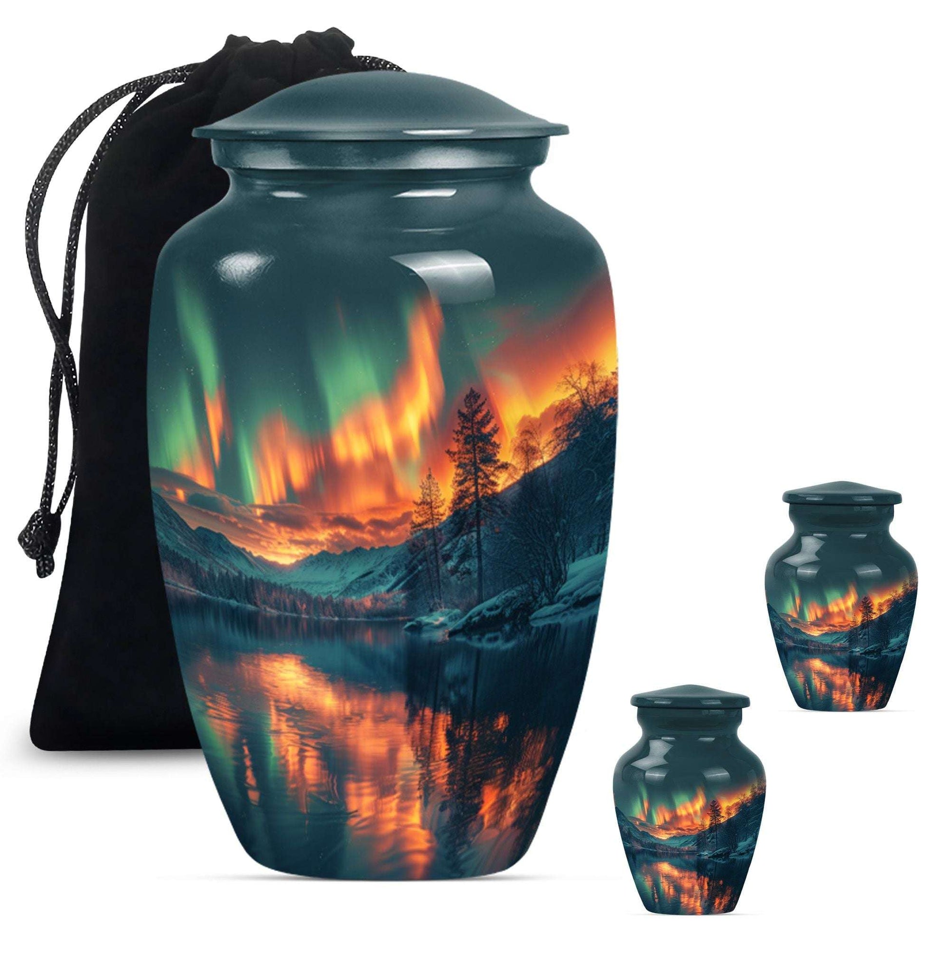 Northern Lights Cremation Keepsake Urns For Ashes - Cremation Urn Human