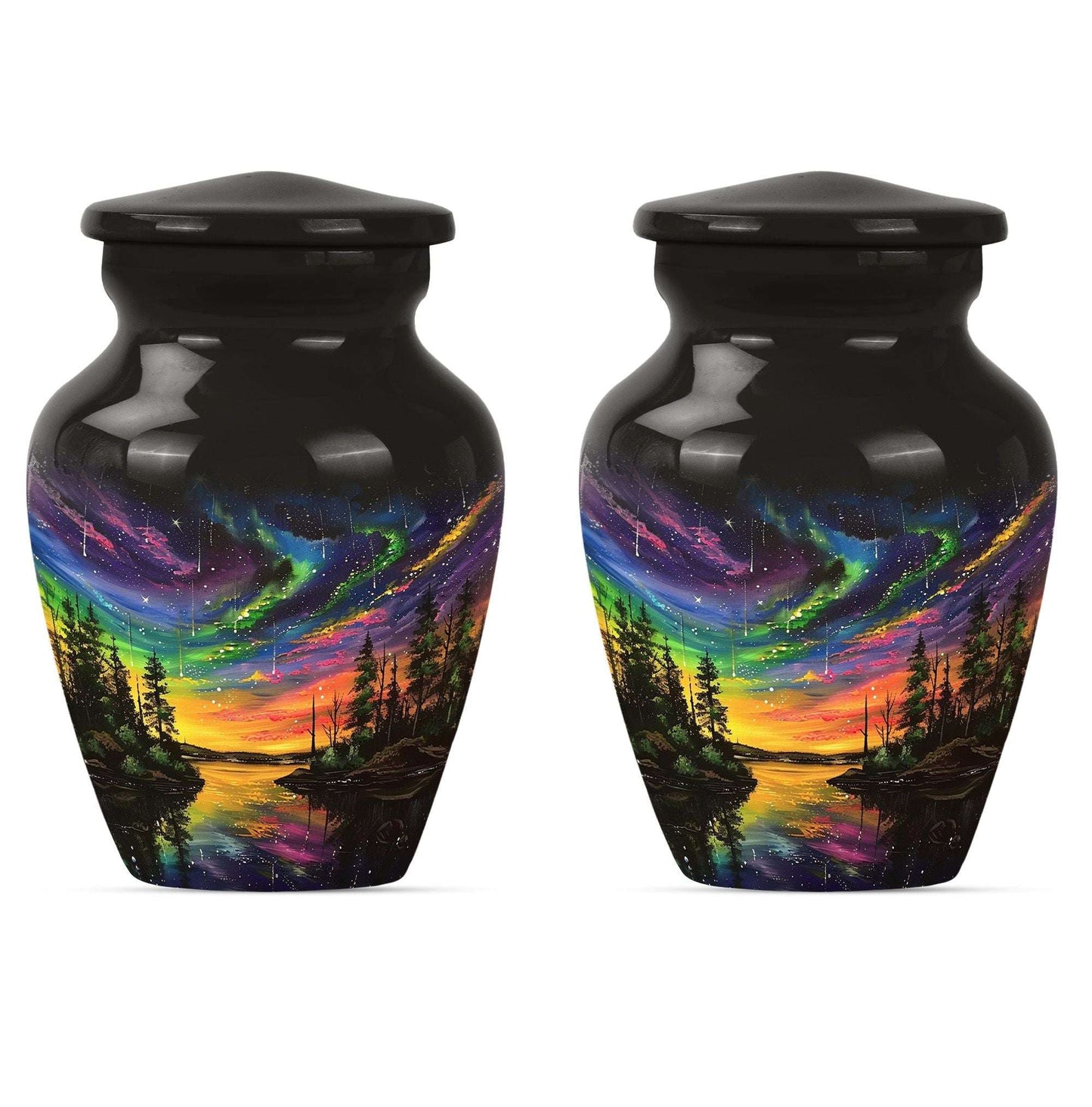 Northern Lights Urn For Human Ashes - Aurora Borealis Adult Large Urns