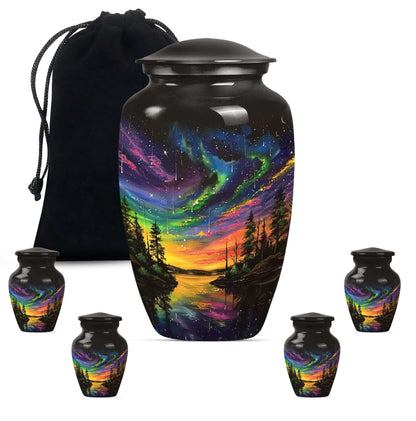 Northern Lights Urn For Human Ashes - Aurora Borealis Adult Large Urns