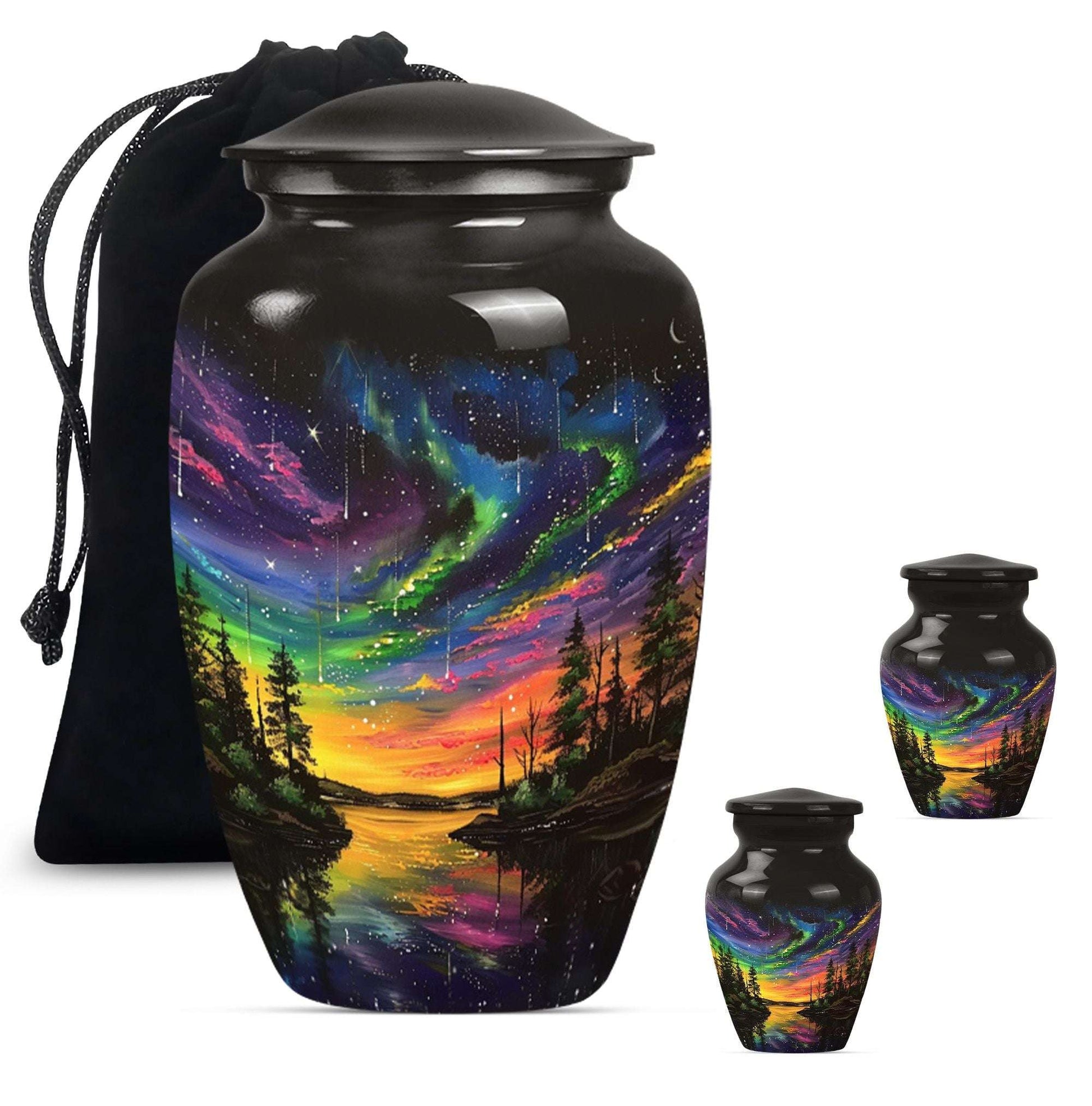 Northern Lights Urn For Human Ashes - Aurora Borealis Adult Large Urns