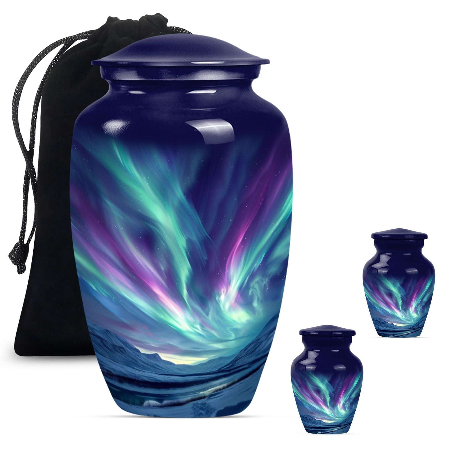Northern Lights Urn For Ashes Adult Male Small - Funeral Urns For Ashes