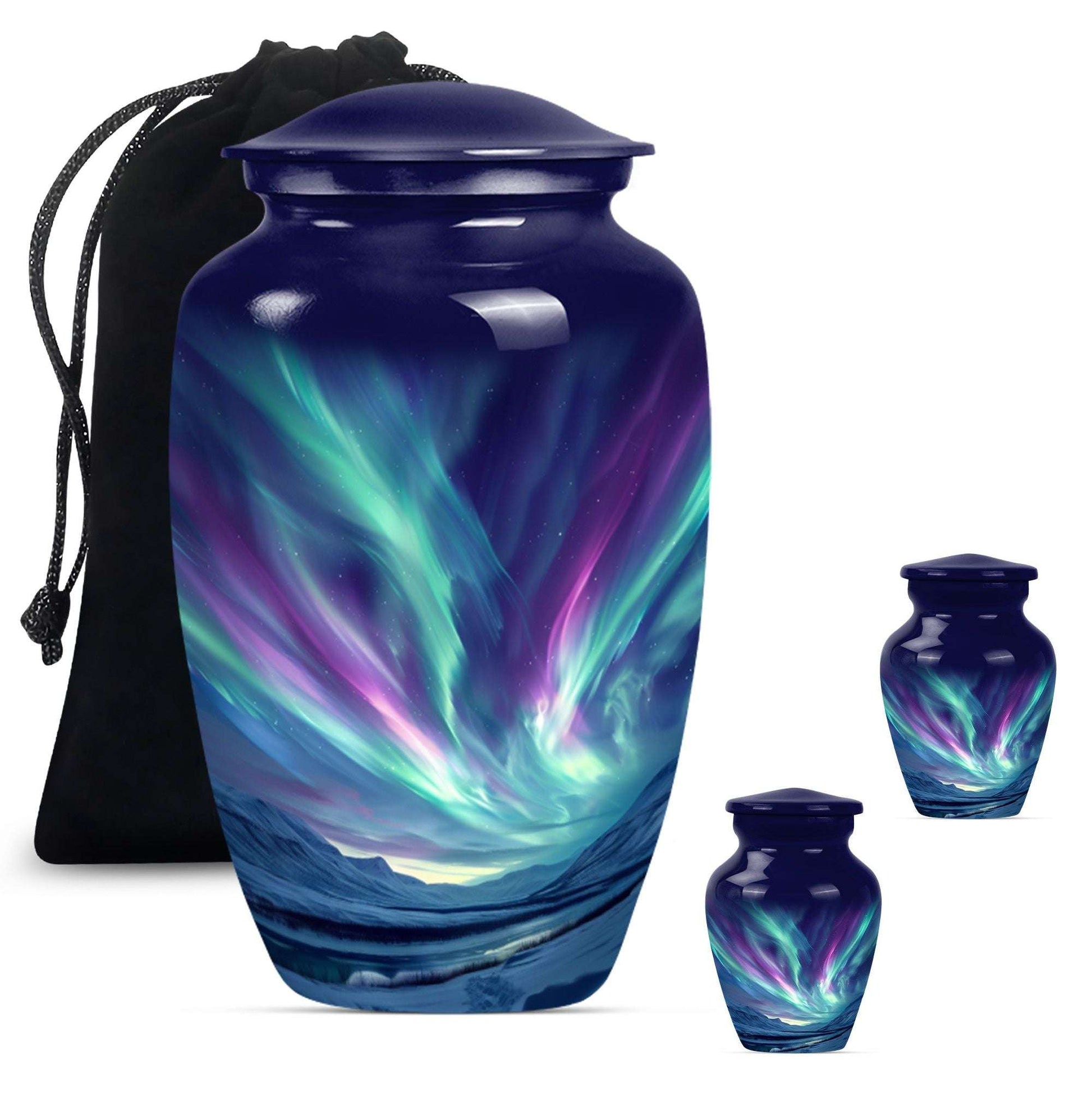 Northern Lights Urn For Ashes Adult Male Small - Funeral Urns For Ashes