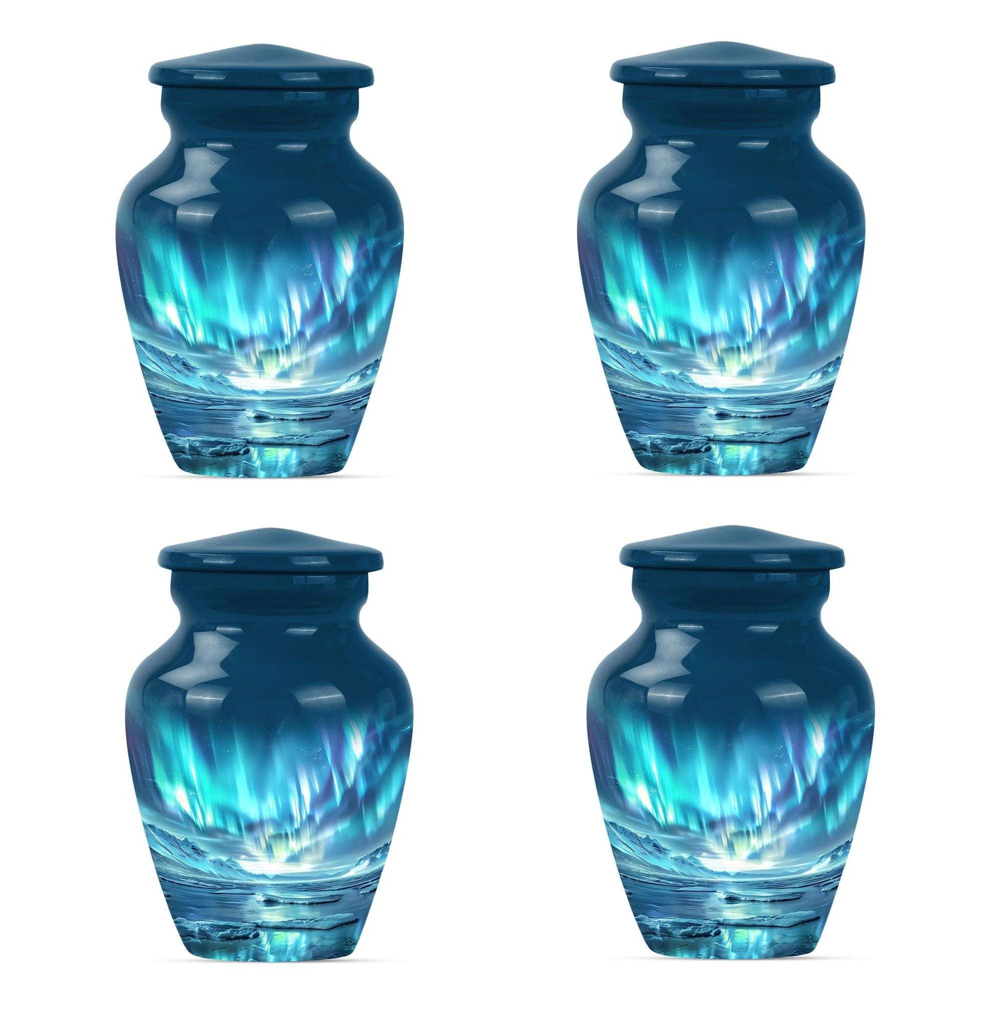 Northern Lights Mini Urns For Human Ashes Dad - Urns For Ashes Keepsake