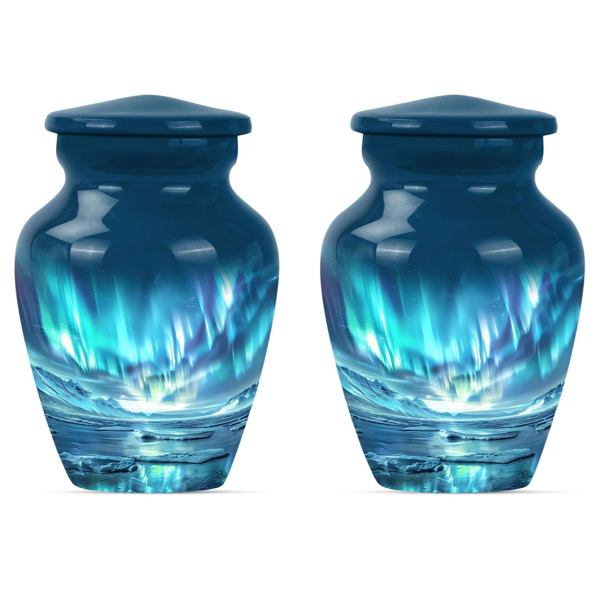Northern Lights Mini Urns For Human Ashes Dad - Urns For Ashes Keepsake