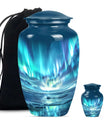 Northern Lights Mini Urns For Human Ashes Dad - Urns For Ashes Keepsake